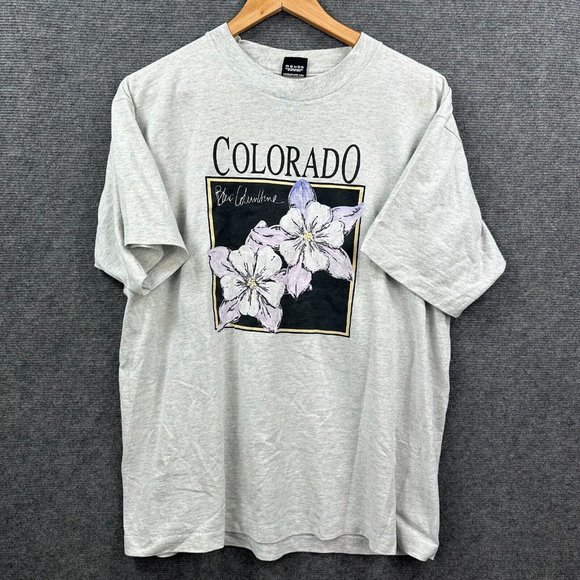 Screen Stars Best Other - Vintage Screen Stars Best Colorado Grey Men's T-Shirt 90's Floral Men's Size XL